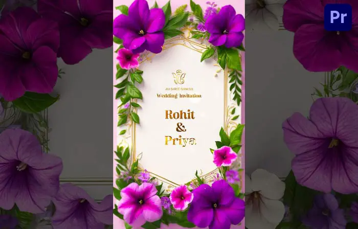 Elite 3D Floral Hindu Wedding Invite Instagram Story